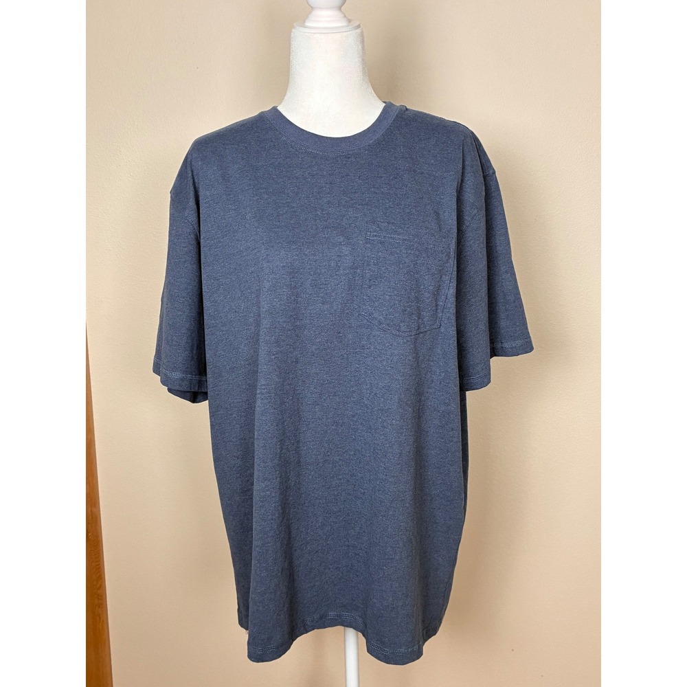 Dirt and Grind Mens Size XL Heather Blue Pocket T-Shirt Crew Neck (L9)